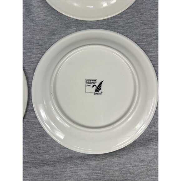 CHRISTMAS TREE Plates, 4 Small 7.5”, Stone Ware, Lynn’s, Vintage - Picture 12 of 16